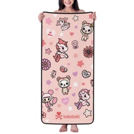 Tokidoki Bath towel 27×55in coral fleece soft absorbent bath towel household quick-drying bath towel beach towel ddx