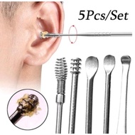 Ear WAX Cleaning Tool STAINLESS EAR CLEANER EAR CLEANER WAX SET Of 5 STAINLESS Steel Iron WAX