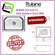RUBINE ZEX 810-53 18/8 Stainless Steel SINK / FREE EXPRESS DELIVERY
