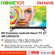 Aiwa HD Frameless Android Smart TV 32” AW-LED32G7K
