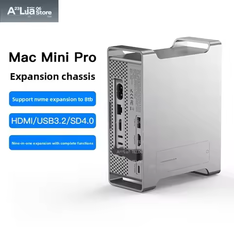 Fro Mac Mini M4 Stand Dock M.2 NVMe SSD Enclosure USB3.2 Hub 10Gbps Adapter fahnenmast