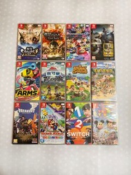 Switch Games, 蛇魔3 Ultimate, 進擊的巨人, 三國無雙8, Arms, 阿爾宙斯, animal crossing, 牧埸物語, 數碼暴龍, paper Mario, 12 switch, Disney