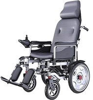 Lightweight for home use Wheelchairs Folding High-Back Electric Wheelchair Strong And Durable Wheelchair High Backrest With Headrest (Size : 20A lithium battery)