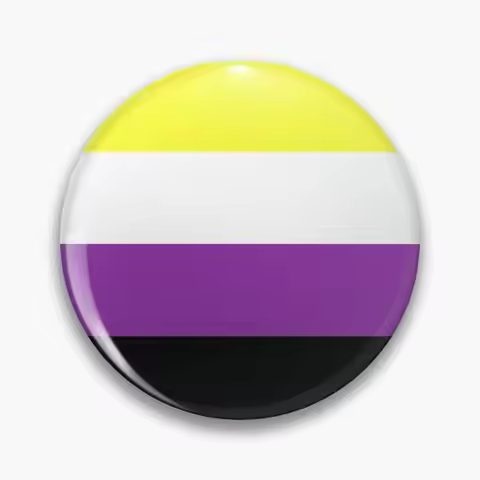 Nonbinary Flag Pin Buttons Brooches Jewelry Accessory Customize Brooch Fashion Lapel Badges