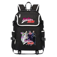 WANHONGYUE JoJo's Bizarre Adventure Anime Cosplay 15.6" Laptop Backpack Book Bag Rucksack with USB C