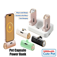 Mini Wireless Power Bank 5000mAh Fast Charging Capsule Portable Charger Small Lightweight Powerbank 