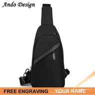 Ando Design Men Sling Backpack Multipurpose Crossbody Messenger Shoulder Bag Chest Bags Waterproof Casual Korean