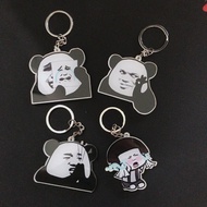 Panda meme keychain - mica keychain