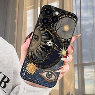 1pc Mysterious Cosmic & Astrology Style Sun, Moon, Eye Pattern Fashion Versatile Personalized Phone 