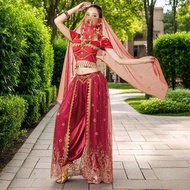 Indian Princess Jasmine Costume - Exotic Red Dress for Adult Indian Dress Woman Wedding/Indian Dress