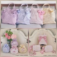 [訂購/包順豐] Chiikawa × Maison de FLEUR 系列 刺繡/滿印花圖案 手提包 束口袋 單肩包 貝殼化妝包 化妝袋 吉伊卡哇