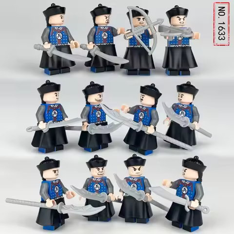 24 Qing Dynasty soldiers assembled building block toys cross-border 1633 ancient ** soldiers