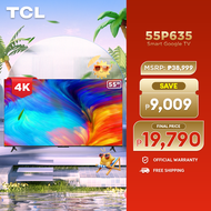 TCL 55 Inch 4K Smart Android TV - 55P635 (HDR, Netflix, YouTube, Google Assistant, Dolby Vision & Au