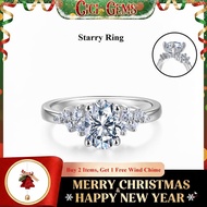 CICI GEMS 1.5CT Oval Cut Moissanite Halo Ring for Women D VVS1 18K Gold Plated Lab-Created Hypoaller