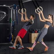ยิมนาสติกแหวนโ Wood Gymnastic Rings Olympic Rings 1pair Premium Heavy Duty Cross Training Wood Gymna