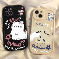 Cartoon cat and dog Anti -fall Soft silicone Mobile phone gloves for Vivo S1 Y78/ Y75 Y53S Y51A Y20 