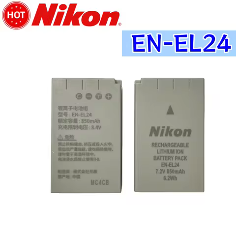 Original 850mAh EN-EL24 ENEL24 EN EL24 Camera Battery for Nikon 1 J5 1J5 DL18-50 DL24-85 Digital Cam