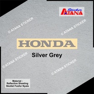 stiker cutting reflektif nyala honda vario beat scoopy pcx motor mobil - silver grey panjang 85 cm