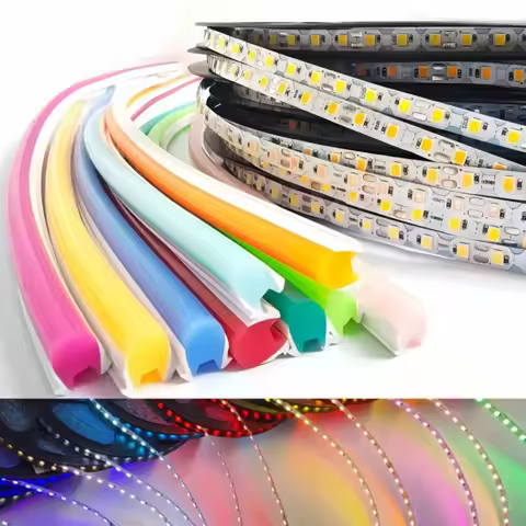 6mm 8mm DIY Separate Silicone Neon Strip With DC12V 2835SMD S Shape 120Leds Strip Light 1m-20m IP67 