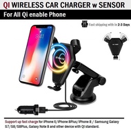 Qi Wireless Fast Charger ที่ชาร์จไร้สาย ไวเลส มือถือ บน รถยนคร์ - for Samsung Galaxy S9 Note 8 S8 S8 Plus S7 Edge S7 S6 Edge Plus Note 5, iPhone X iPhone 8 iPhone 8 Plus