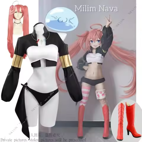 Milim Nava That Time I Got Anime Reincarnated as a Cos Slime Cosplay Costume Wig Shoes Despotic Demo