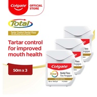 Colgate Dental Floss with Tartar Control 50m [Bundle of 3] Value Deal (61044893-3)