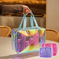 PVC Toilet Bag Large Capacity High-Value Travel Zipper Tote Bag Star Cosmetic Bag Storage Bag 2026.7