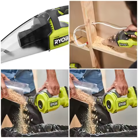 Handheld Vacuum Cleaner 18V 29 AW 1000 L/min 0.85 m3/min Collector 600 ml RHV18-0