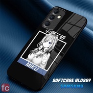 HP Glossy Softcase Samsung A15 A25 A35 A55 |FR51| Glass Effect Silicone Case, Mica Silicone Camera P