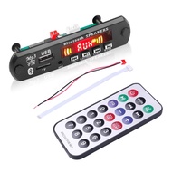 Bluetooth 5.0 Papan Dekoder MP3 Modul Audio Radio FM DC 5V-12V dengan Amplifier 2*3W untuk Perekaman