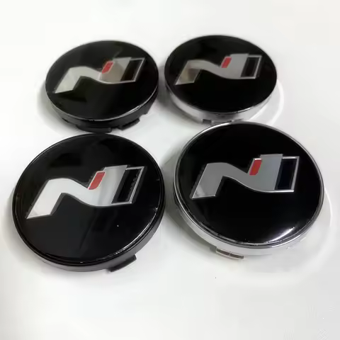 New N LINE Car emblem Wheel hub Center Cap Badge covers sticker Styling accessories 4pcs 56mm 60mm
