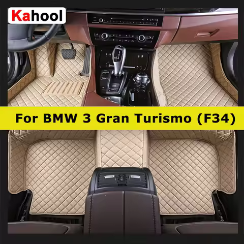 KAHOOL Custom Car Floor Mats For BMW 3GT Gran Turismo F34 2012-2023 Auto Carpets Foot Coche Accessor