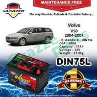 Münster Robust MF CMF DIN75 | DIN75L | 57539 (75AH) Car Battery Bateri Kereta for Volvo V50 2004-200