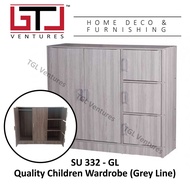 TGL DIY 5 Doors Children wardrobe/Almari Kanak/Almari Baju/Almari budak/High Quality Wardrobe 小孩衣橱/小孩衣柜 (SU 332)