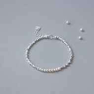 簡約純銀珍珠細手鏈 小眾設計閨蜜女生日禮物
