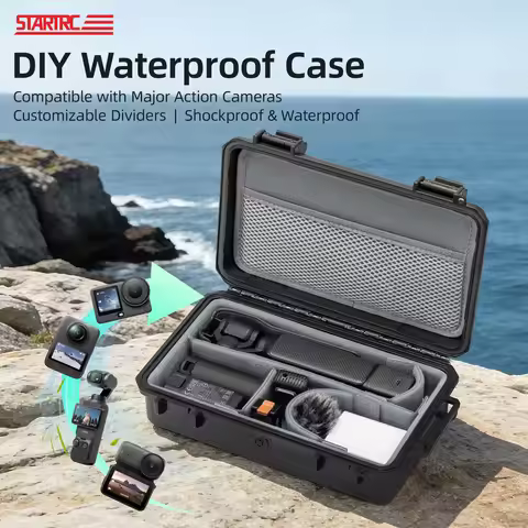 Waterproof Hard Case for DJI Pocket 4/3/Action 6/5 Pro Combo Accessories Osmo Nano/360/OM 8/7P DIY P