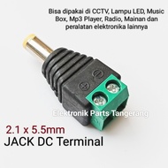JACK DC TERMINAL 2.1 x 5.5mm CCTV CONNECTOR DC MALE JACK CONNECTOR CCTV MALE JACK DC CCTV JACK CONNE