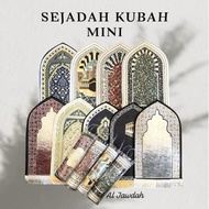 Sejadah kubah mini 3D material velvet anti slip 35x60 cm & transparent bag/doorgift sejadah/sejadah 