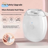 [LI] 2 in 1 Electric Nail Clipper and Grinder LED Automatic Nail Trimmer for Personal Home Grooming 
