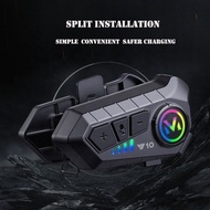 SMARTCOM Y10 Bluetooth Helmet Intercom Qualcomm 5.0 FM Radio two-way intercom and IPX6 waterproof ra