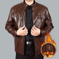 Sunny Lelaki Jaket Kulit Lokomotif PU Kulit Jacket Plus Size Jaket Kulit Berkualiti Tinggi Lelaki Le