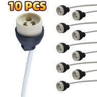 10/50 Pcs GU10 MR16 Lamp Holder Socket Base Adapter Wire Silicone Connector Socket for LED Halogen L