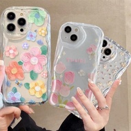 Oil Painting Colored Flowers Case Cover For OPPO A58 A38 A78 A98 A79 5G F9 A1K Reno 4 6 7 7Z 8Z 8 Pro 8T 5G Reno 5 Lite Realme 11 4G Shell Soft Clear Anti-falling