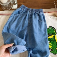 V Ready Stock 90 Ice Silk Jeans 2603KA183 Ready Stock Children's Clothing Boys' Jeans Girls' Jeans B
