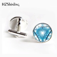 2021 New Fashion Iron Man Arc Reactor Tony Stark Arc Reactor Comic Hero Glass Dome Cufflinks Handcra