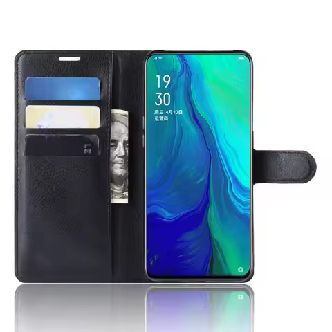 CPH1921 Case for OPPO Reno 5G (2019) Cover Wallet Card Stent Book Style Flip Leather Protect Cases b