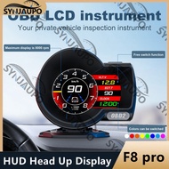 F8 Pro OBD2 + GPS Auto Meter OBD2 Gauge with Russian Arabic Thai Spanish Car Head up Display Hud Obd