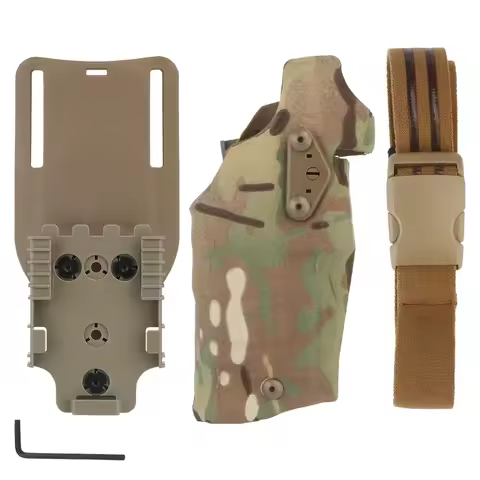 6354DO Tactical Holster For G17+X300U-A Flashlight Pistol Holster Case QLS Quick Mount Adapter Drop 