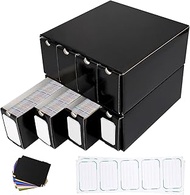8 Pack Trading Card Storage Box, Cardboard Sports Game Card Storage Collector Boxes, Collectors Card