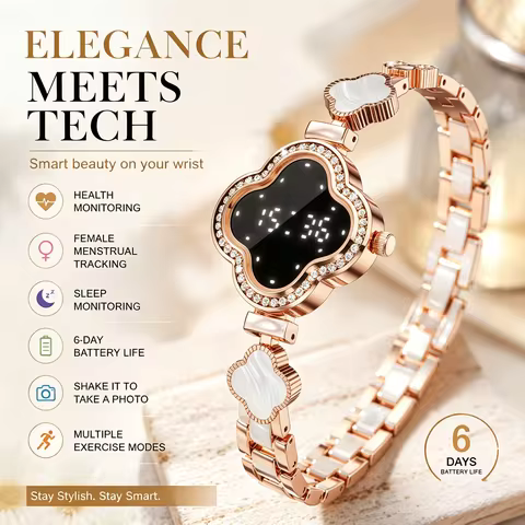 2026 Fashionable Women's Smart Watch Women's Health Pedometer Health Monitoring Oxygen Sleep IP67 Wa